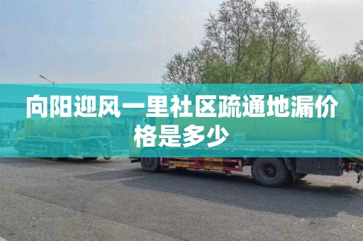 向陽迎風一里社區疏通地漏價格是多少