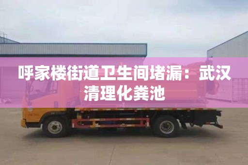 呼家樓街道衛生間堵漏：武漢清理化糞池