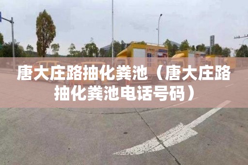 唐大莊路抽化糞池（唐大莊路抽化糞池電話號碼）