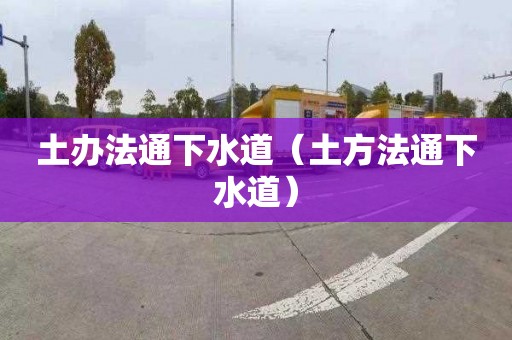 土辦法通下水道（土方法通下水道）