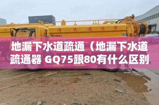 地漏下水道疏通（地漏下水道疏通器 GQ75跟80有什么區別?）