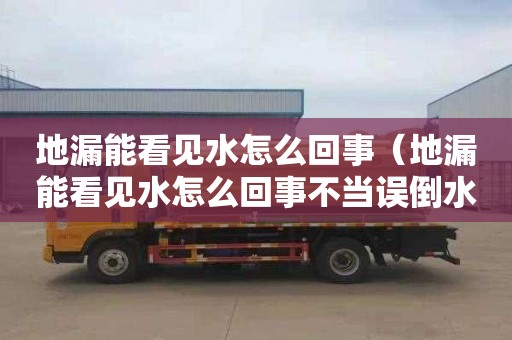 地漏能看見水怎么回事（地漏能看見水怎么回事不當誤倒水）