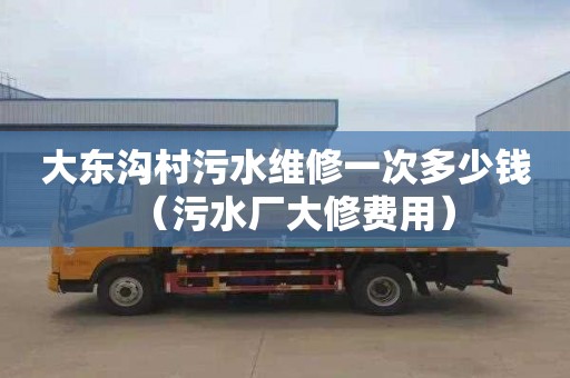 大東溝村污水維修一次多少錢（污水廠大修費用）