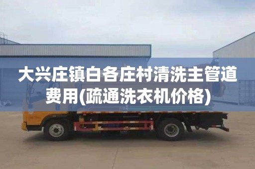 大興莊鎮白各莊村清洗主管道費用(疏通洗衣機價格)