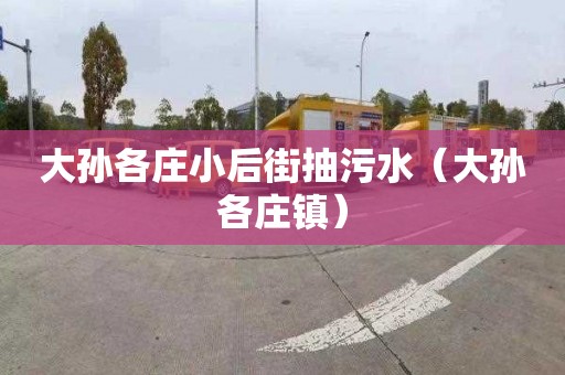 大孫各莊小后街抽污水（大孫各莊鎮）