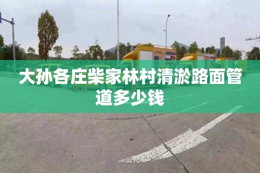 大孫各莊柴家林村清淤路面管道多少錢