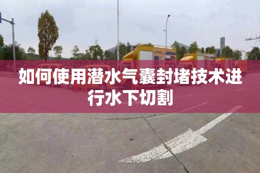 如何使用潛水氣囊封堵技術進行水下切割