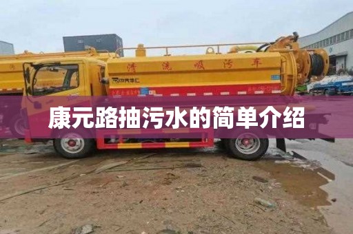 康元路抽污水的簡單介紹