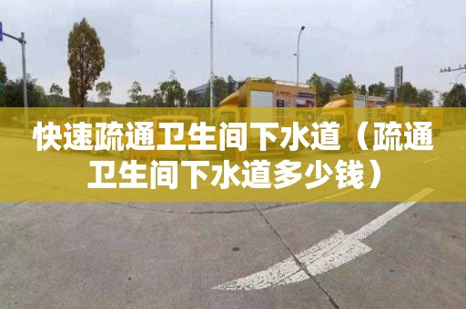 快速疏通衛生間下水道（疏通衛生間下水道多少錢）