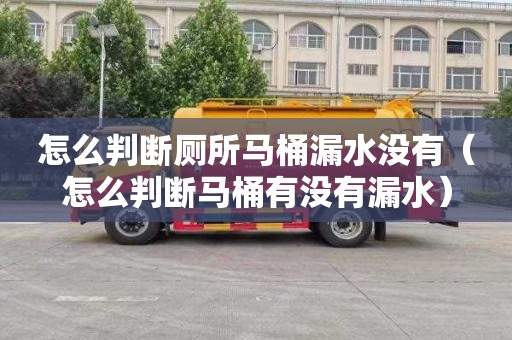 怎么判斷廁所馬桶漏水沒有（怎么判斷馬桶有沒有漏水）