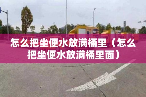 怎么把坐便水放滿桶里（怎么把坐便水放滿桶里面）