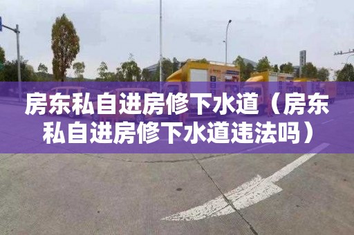 房東私自進房修下水道（房東私自進房修下水道違法嗎）