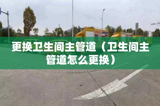 更換衛生間主管道（衛生間主管道怎么更換）