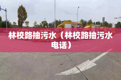 林校路抽污水（林校路抽污水電話）