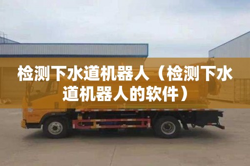 檢測下水道機器人（檢測下水道機器人的軟件）