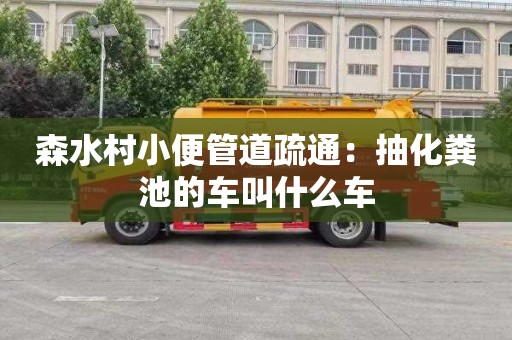 森水村小便管道疏通：抽化糞池的車(chē)叫什么車(chē)