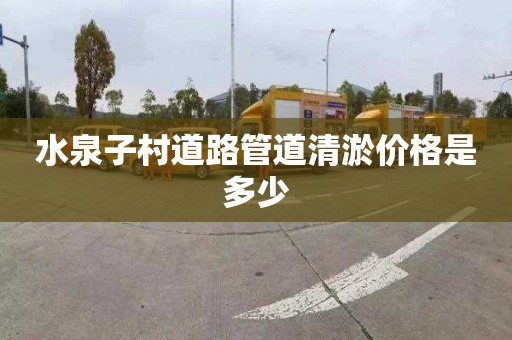 水泉子村道路管道清淤價格是多少