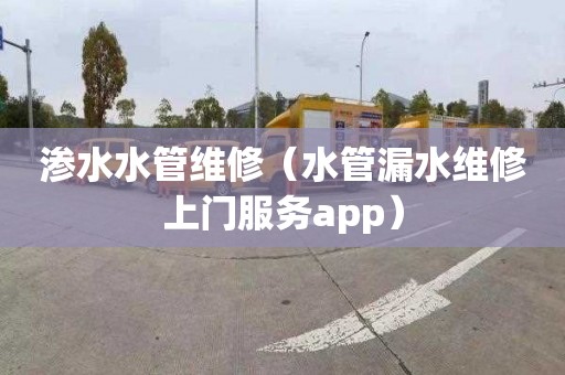 滲水水管維修（水管漏水維修上門服務(wù)app）