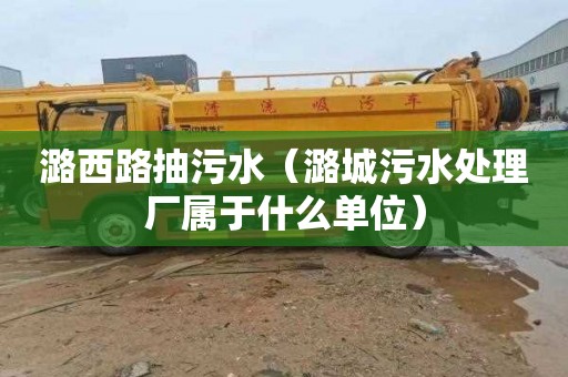 潞西路抽污水（潞城污水處理廠屬于什么單位）