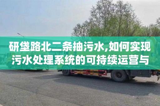 研垡路北二條抽污水,如何實現污水處理系統的可持續運營與發展？