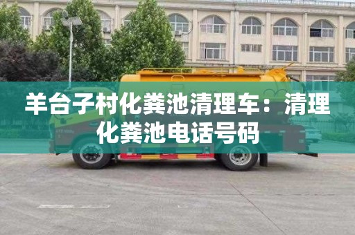 羊臺子村化糞池清理車：清理化糞池電話號碼