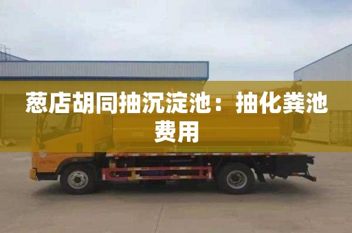 蔥店胡同抽沉淀池：抽化糞池費用