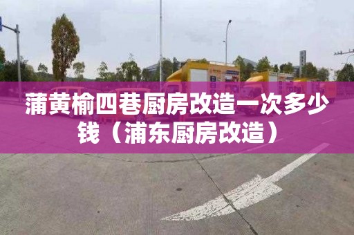 蒲黃榆四巷廚房改造一次多少錢（浦東廚房改造）