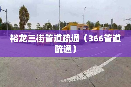 裕龍三街管道疏通（366管道疏通）