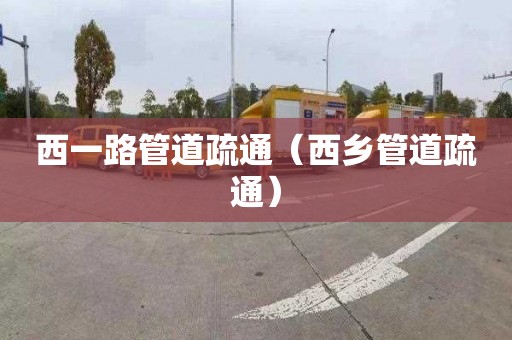 西一路管道疏通（西鄉管道疏通）