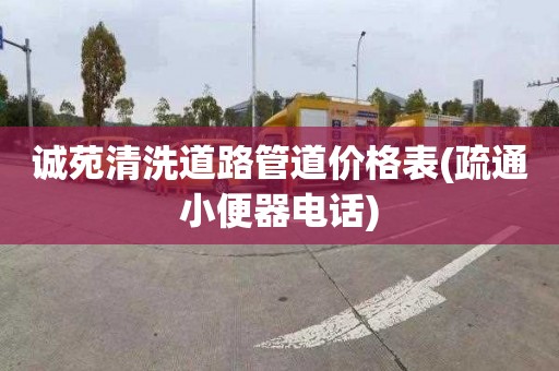 誠苑清洗道路管道價格表(疏通小便器電話)