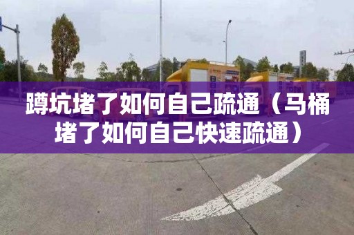 蹲坑堵了如何自己疏通（馬桶堵了如何自己快速疏通）