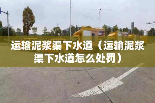 運輸泥漿渠下水道（運輸泥漿渠下水道怎么處罰）