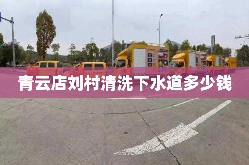 青云店劉村清洗下水道多少錢