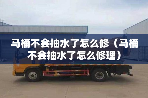 馬桶不會抽水了怎么修（馬桶不會抽水了怎么修理）