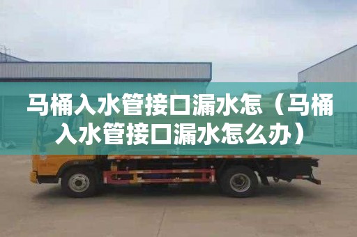 馬桶入水管接口漏水怎（馬桶入水管接口漏水怎么辦）