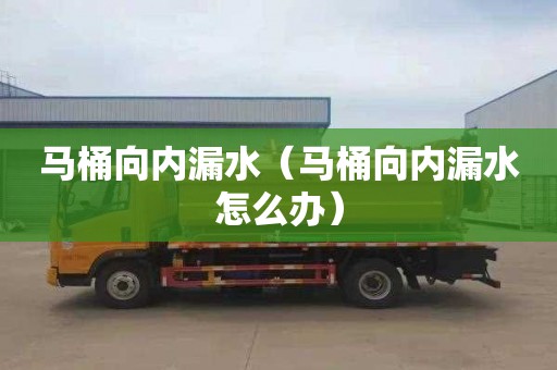 馬桶向內漏水（馬桶向內漏水怎么辦）