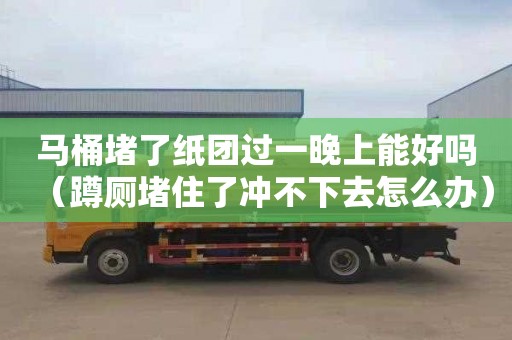 馬桶堵了紙團過一晚上能好嗎（蹲廁堵住了沖不下去怎么辦）