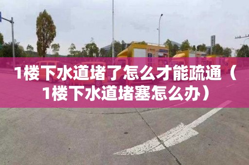 1樓下水道堵了怎么才能疏通（1樓下水道堵塞怎么辦）