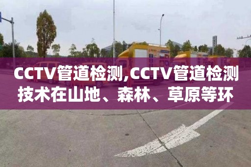 CCTV管道檢測,CCTV管道檢測技術在山地、森林、草原等環境治理工程排water系統中的應用探究