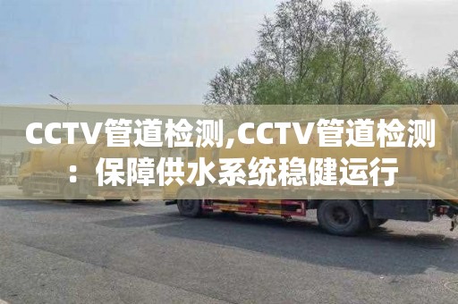 CCTV管道檢測(cè),CCTV管道檢測(cè)：保障供水系統(tǒng)穩(wěn)健運(yùn)行