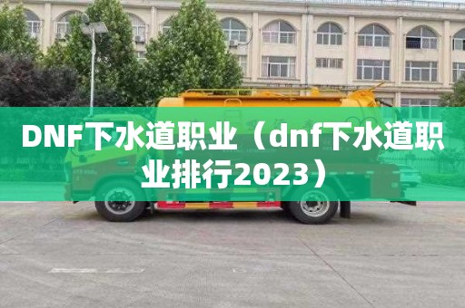 DNF下水道職業（dnf下水道職業排行2023）